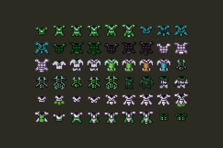 RPG Armor Icons Pixel Art Pack