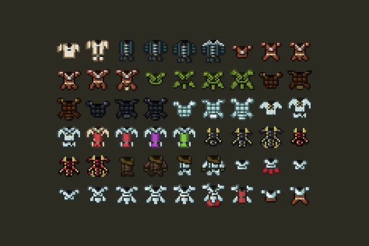RPG Armor Icons Pixel Art Pack
