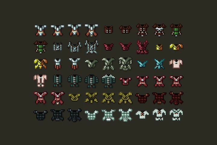 RPG Armor Icons Pixel Art Pack