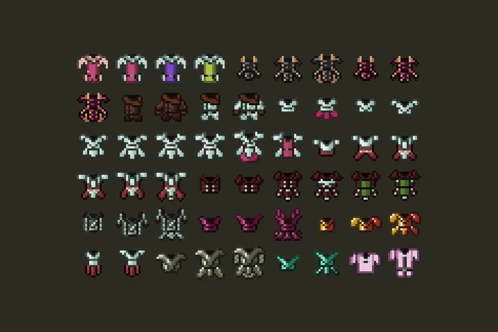 RPG Armor Icons Pixel Art Pack