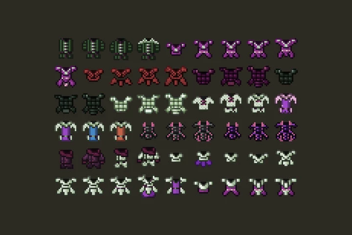 RPG Armor Icons Pixel Art Pack