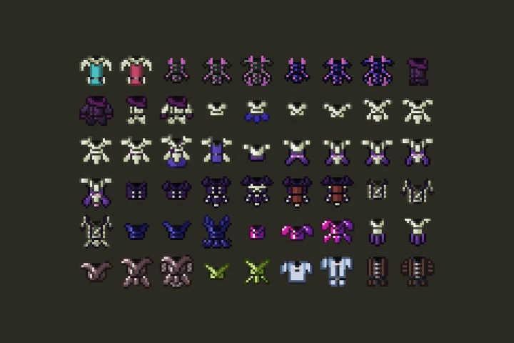 RPG Armor Icons Pixel Art Pack