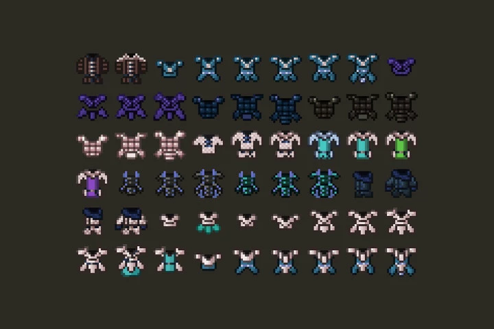 RPG Armor Icons Pixel Art Pack