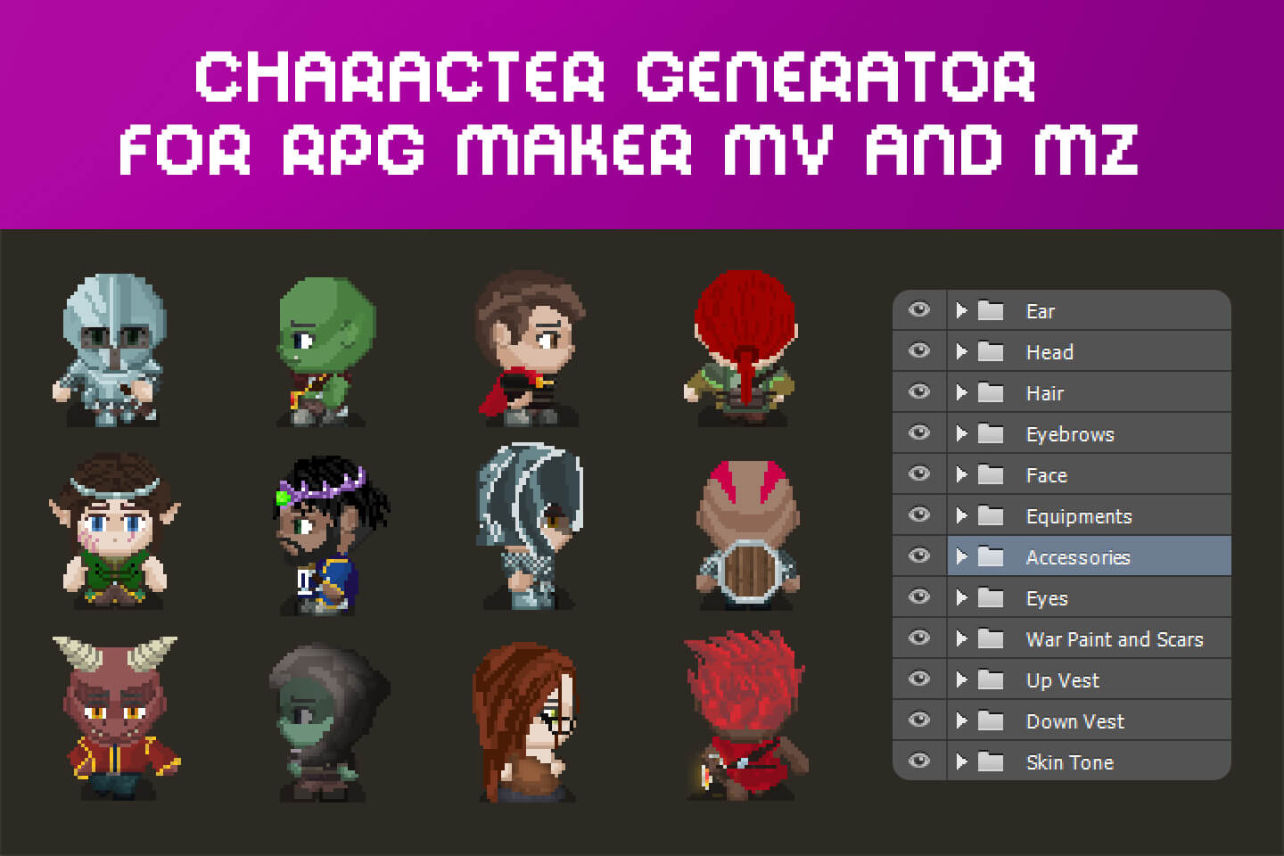RPG Character Sprite Sheet Generator CraftPix