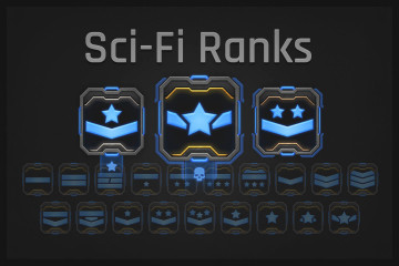Sci-Fi Ranks Game Assets Pack