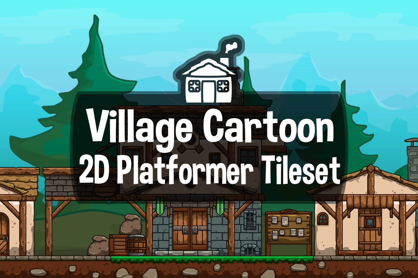 ArtStation - Cartoon 2D Platformer Tileset (FREE)