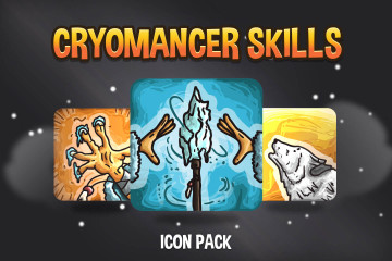 Cryomancer Skill RPG Icon Pack