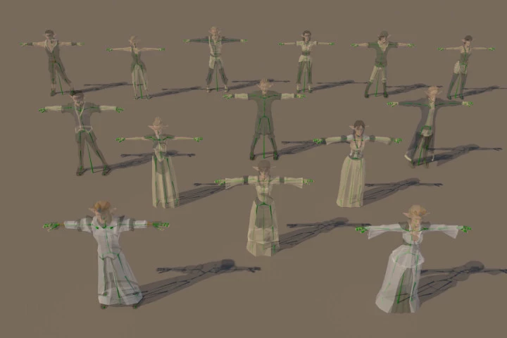 Elves 3D Low Poly Model Pack