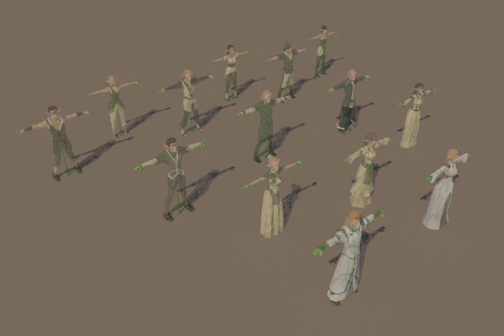 Elves 3D Low Poly Model Pack