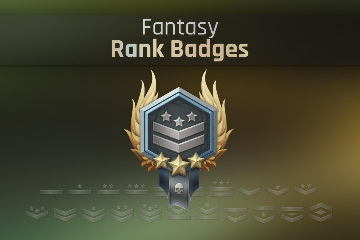 Fantasy Fighter Ranks Fantasy Rank Badges - CraftPix.net
