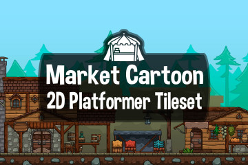 Free Market Cartoon 2D Game Tileset