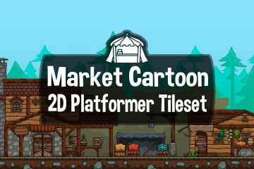 ArtStation - Cartoon 2D Platformer Tileset (FREE)