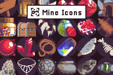 Free Pixel Art Icons for Mine Location