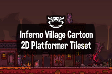 Inferno Village 2D Platformer Tileset