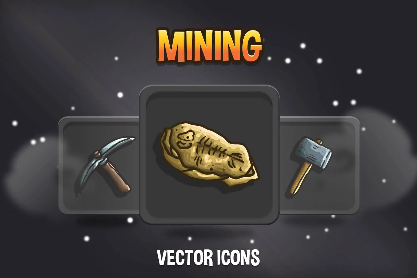 Free Vector  Mining game icons