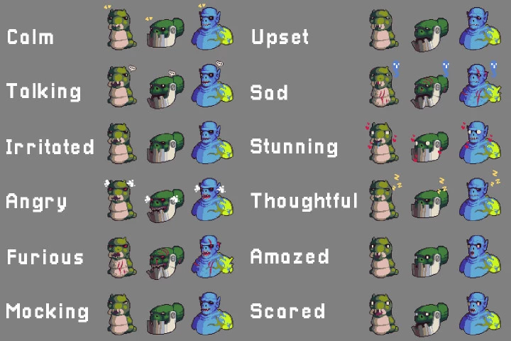 Monster Portraits with Emotions
