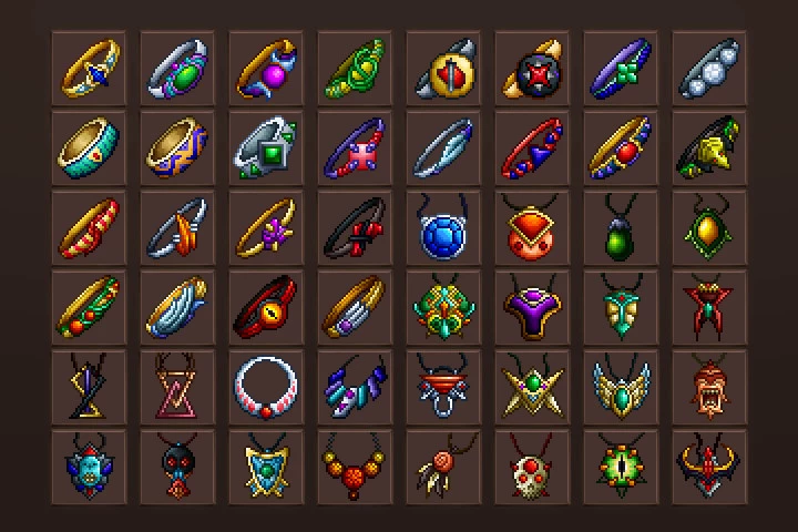Ring and Jewellery Pixel Art Icons