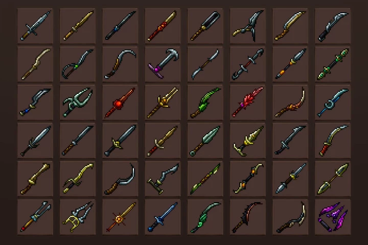 Dagger Icons Pixel Art