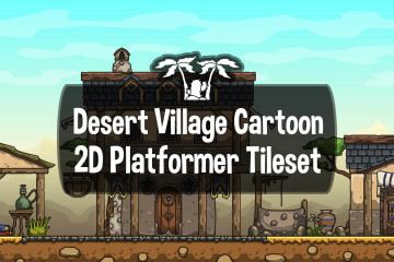 Desert Village Cartoon 2D Tileset