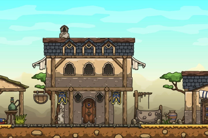 Desert Village Cartoon 2D Tileset