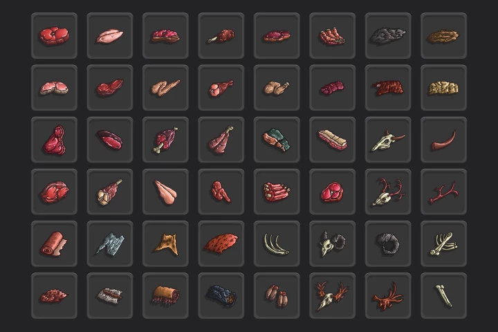 Free Meat and Skin Icons