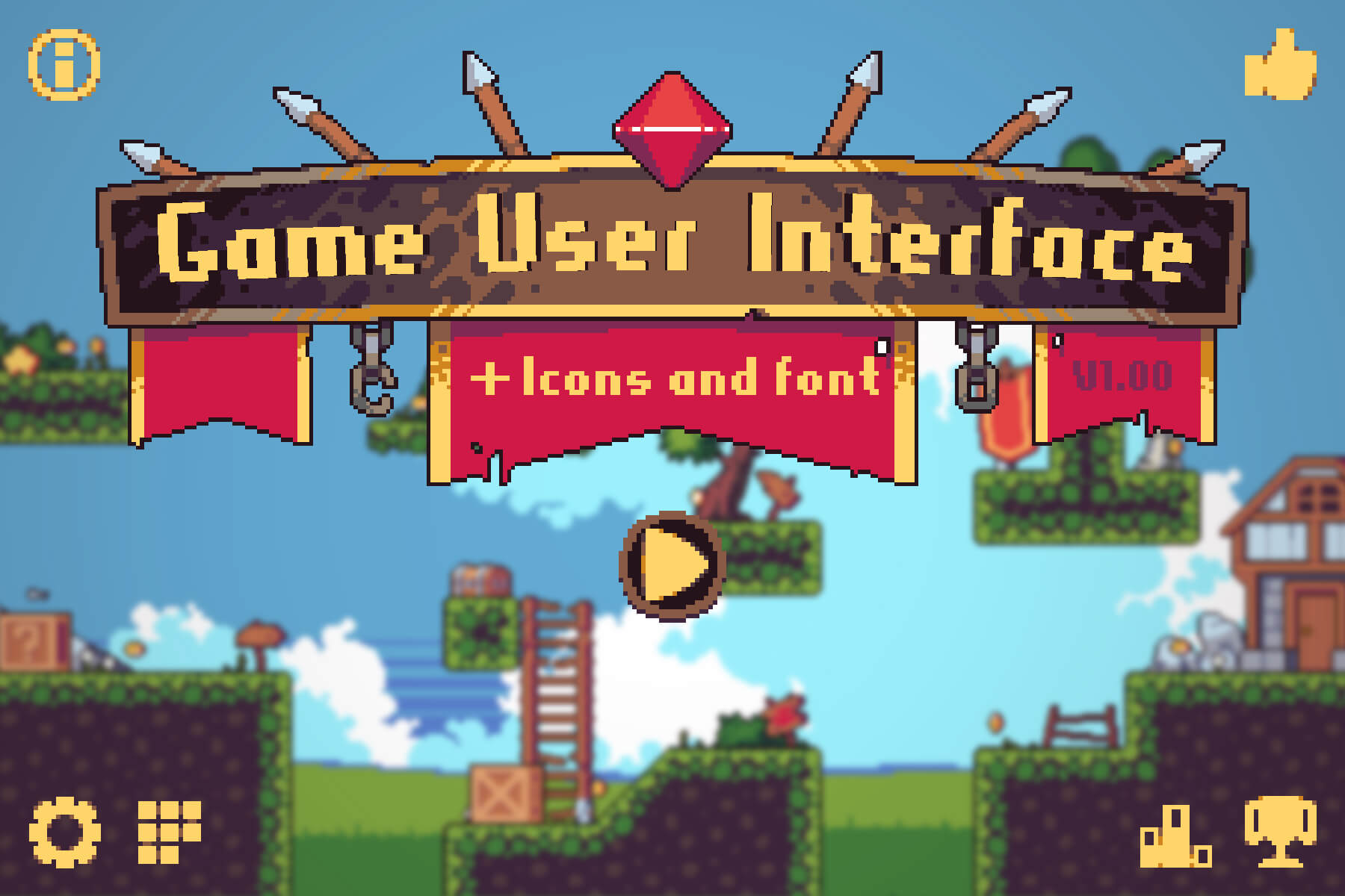 Game User Interface Pixel Art