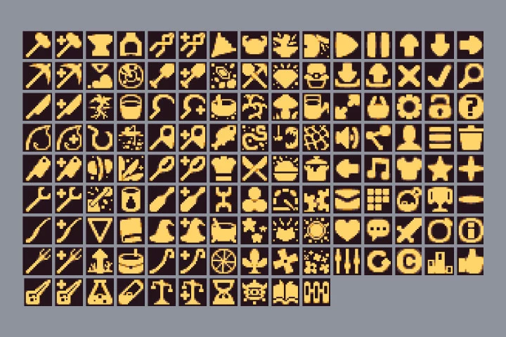 Game User Interface Pixel Art