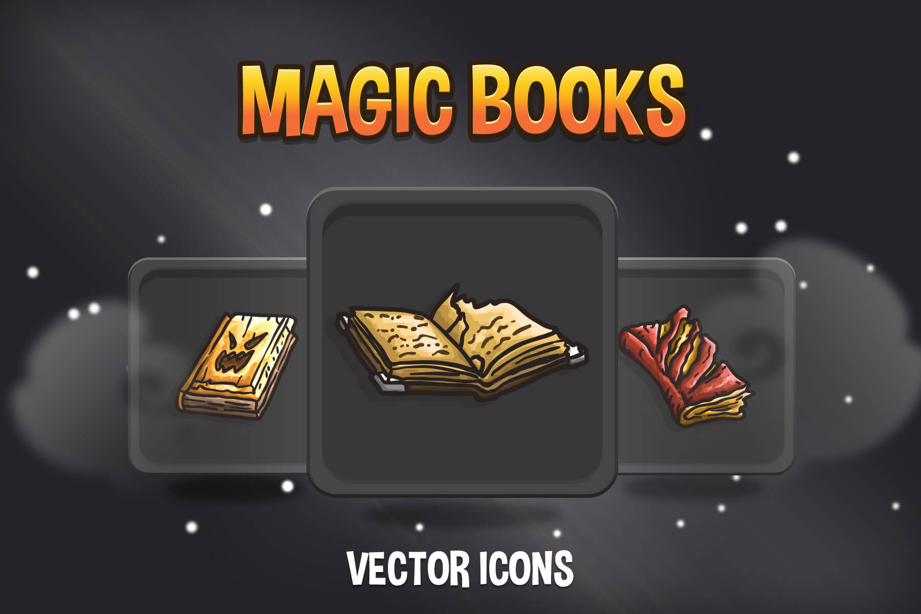 Magic Book Vector Game Icons 