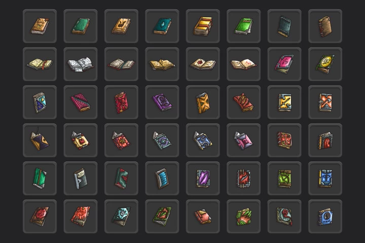 Magic Book Vector Game Icons