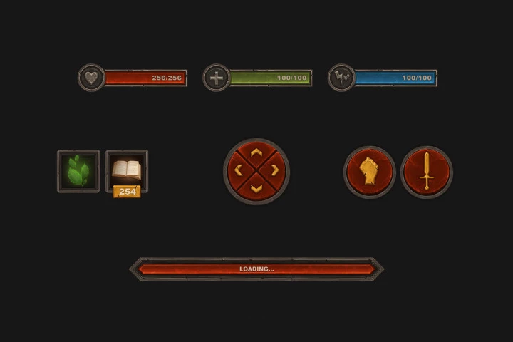 Mobile Fantasy Game Interface