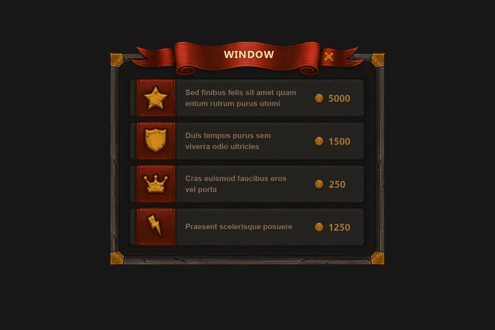 Mobile Fantasy Game Interface