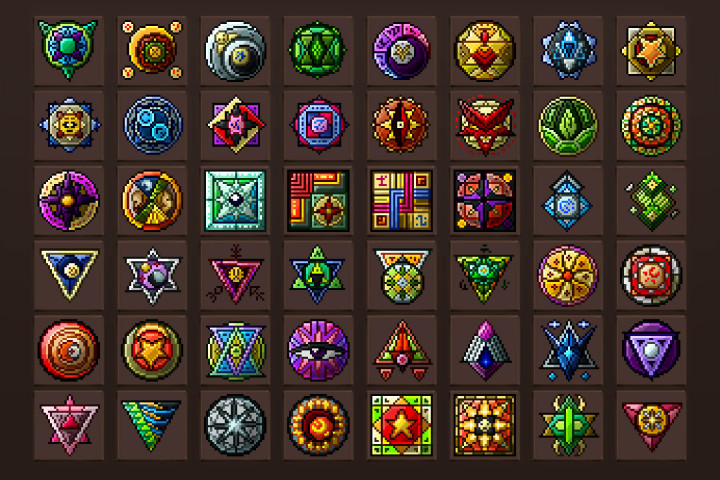 Sigil RPG Game Icons Pixel Art Download - CraftPix.net