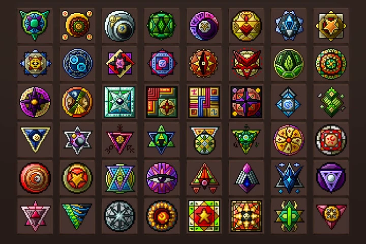 Sigil RPG Game Icons Pixel Art