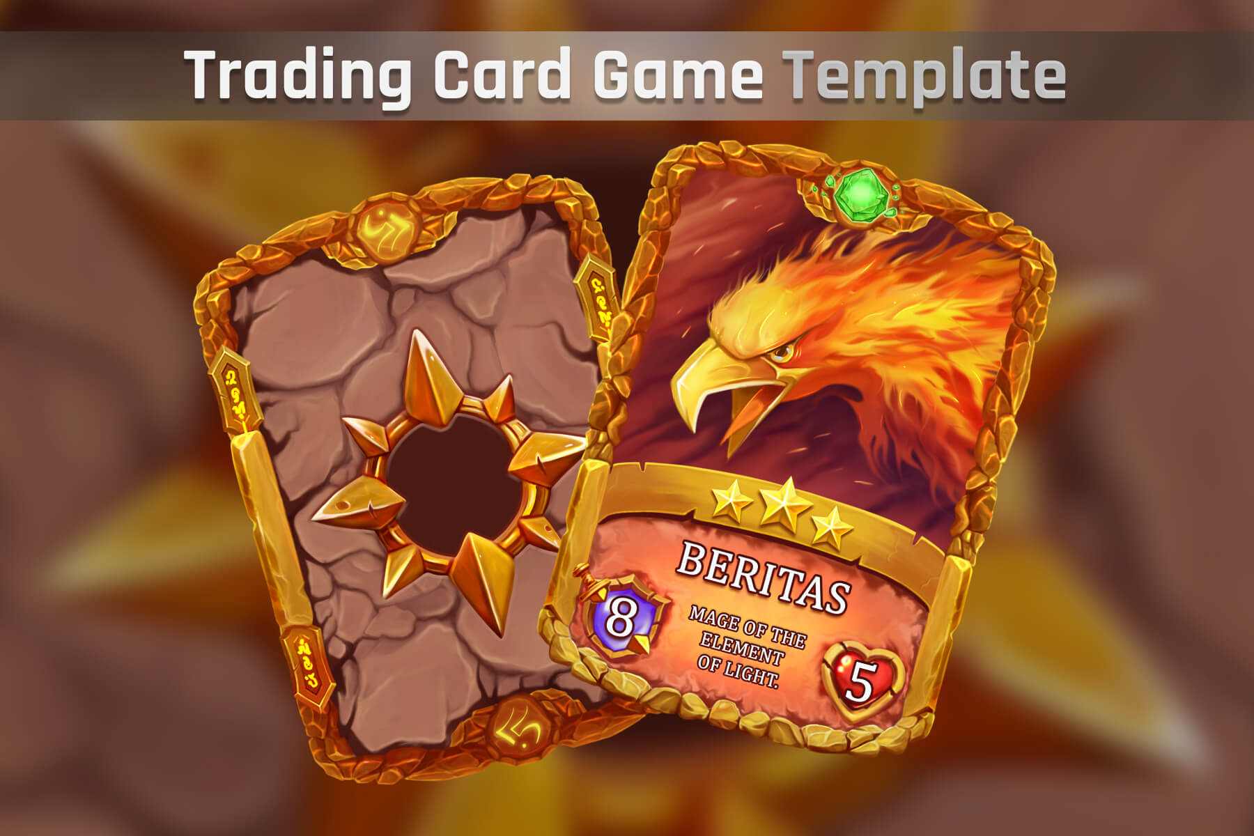 trading card games template