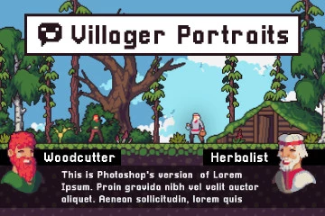 Villager Portrait Pixel Art Assets
