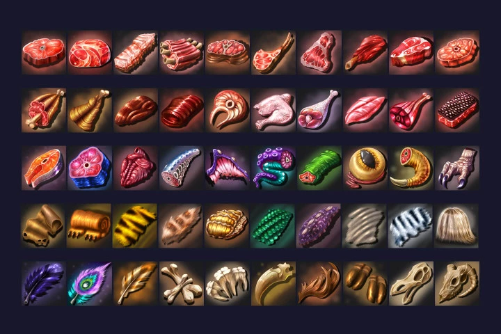 50 RPG Hunting Icons