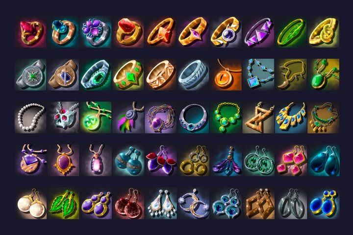 50 RPG Jewelry Icons