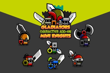 6 Mini Knight Characters