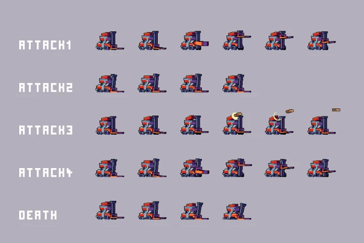 Industrial Zone Boss Pixel Art Assets