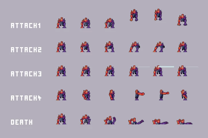 Industrial Zone Boss Pixel Art Assets