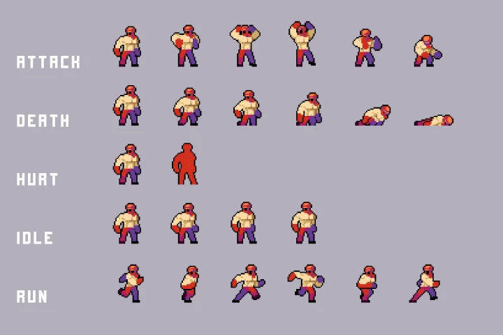 Industrial Zone Enemies Pixel Art