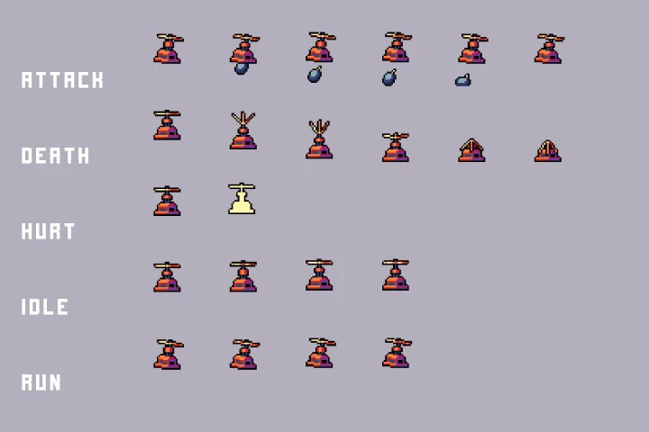 Industrial Zone Enemies Pixel Art