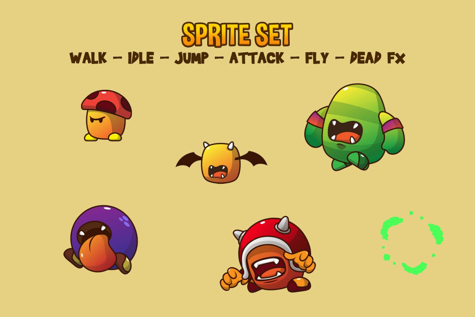 Monster V1 Character Sprites Download - CraftPix.net