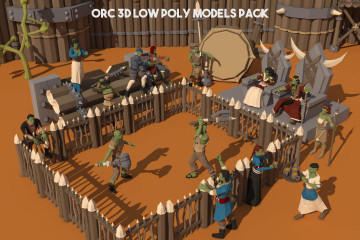Orc 3D Low Poly Models Pack