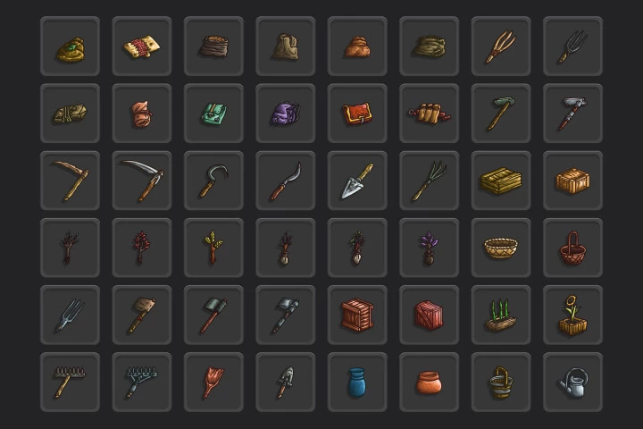 RPG Farming Game Icons