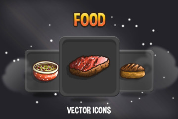 48 Food Game Icons