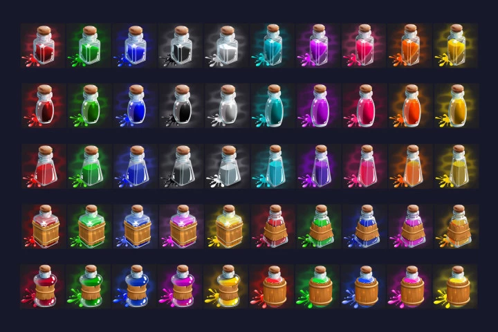 50 Free RPG Paint Icons