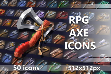 50 RPG Axe Icons