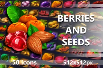 Berry and Seed Game Icons