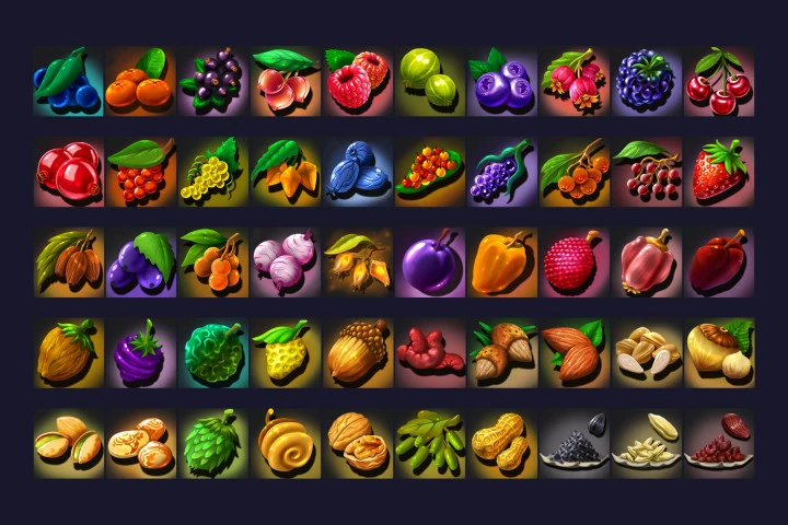 Berry and Seed Game Icons